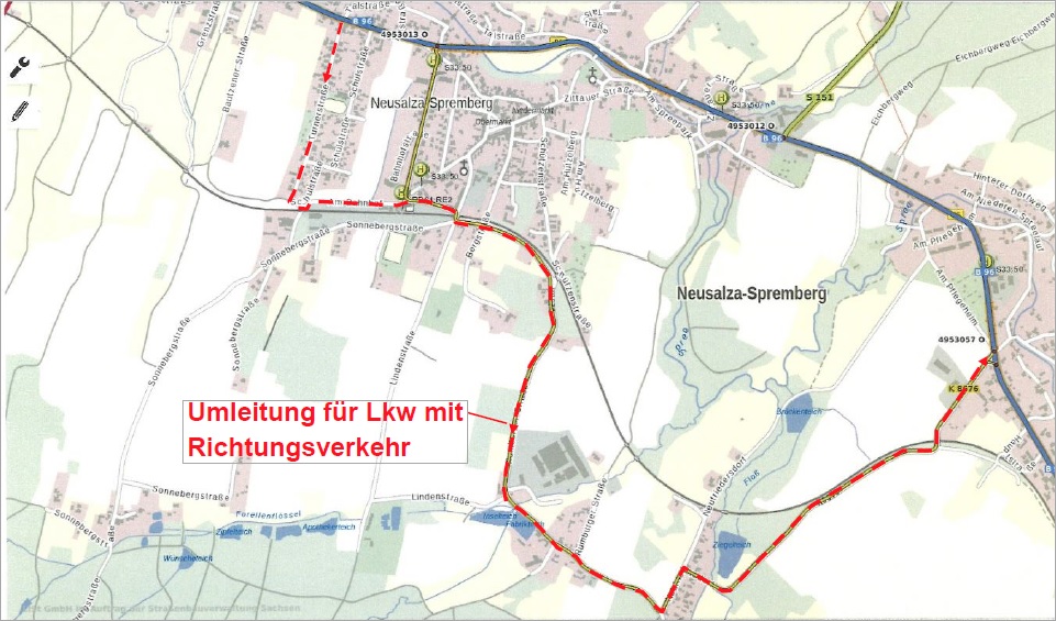Verkehrsführung Schwerlastverkehr